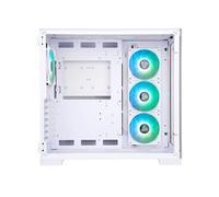 Itek Boîtier PC DARK CAVE – Tour de jeu ATX, 4x12cm ARGB, 2x USB3, Type-C, verre trempé – Blanc
