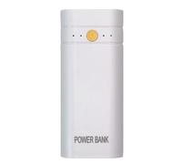 Boîtier de banque d'alimentation portable - Conception emboîtable pour deux batteries, alimentation d'énergie de secours à monter soi-même, capacité de chargement de périphérique avec port USB, constr