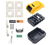 Boîtier de Batterie 20V 5Ah Compatible avec Dewalt,Remplacement de Boîtier de Batterie en Plastique pour Dewalt 20V Batterie Dc200 DCB203, DCB204, DCB205,3.0Ah-6.0Ah 10 Batterie 18650