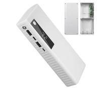 Boîtier de batterie à tête plate pour bricolage 5 x 21700, 5 V 2,1 A USB Power Bank Box avec écran LED, coque de chargeur portable sans soudure