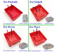 Boîtier de batterie au lithium, connecteur adaptateur DIY pour Parkside PAPS204, Einhell, Ozito PXBAT52, Devon, batteries Worx For Parkside