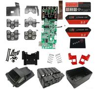 Boîtier de batterie en plastique avec carte de protection PCB pour outils électriques 18 V, compatible avec les batteries au lithium de 3,6 9 Ah, boîtier vert pour remplacement à faire soi-même