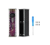 Boîtier de Batterie Externe Transparent Sans Soudure 22,5 W pour 8 Batteries 18650, Compatible avec le Mode Basse Consommation, Deux USB-C, Noir