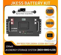 Boîtier de batterie LFP JKESS 15KWH avec JKBMS PB2A16S20P, écran 4,3 pouces, compatible avec les cellules 280AH-320AH, stock local UE, expédition depuis la Pologne only box