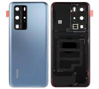 Boîtier De Batterie Oem Pour Huawei P40 Pro Avec Autocollant Et Cache D'objectif D'appareil Photo - Argent Givré
