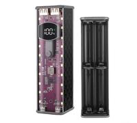 Boîtier de batterie portable 22,5 W 45 W pour assemblage de batterie à monter soi-même, design sans soudure avec double sortie de type C et support multi-protocole (noir, 22,5 W)