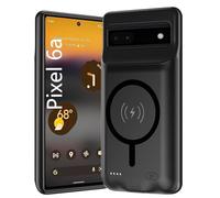 Boîtier de Batterie pour Google Pixel 7a, Boîtier de Chargeur Rechargeable pour Batterie 10000mAh Amélioré avec Chargement sans Fil Compatible pour Le Couvercle de Chargement Externe