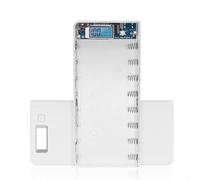 Boîtier de batterie sans soudure pour 8 cellules à dessus plat, étui de rangement portable avec double sortie USB et voyant lumineux LED (blanc)