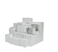 Boîtier de boîte de jonction étanche extérieur, couvercle gris/transparent IP67, boîtier en plastique ABS résistant à l'eau, câble à vis, boîtier de connexions scellé(150x250x100mm,Transparent cover)