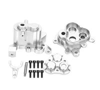 Boîtier de boîte de vitesses en alliage d'aluminium, pièce de rechange pour boîte de vitesses RC, haute performance et durable, pour voitures télécommandées TRAXXAS 4 6 à (Argent)
