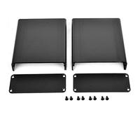 Boîtier de boîtier électronique en alliage d'aluminium, boîte de projet noire oxydée au jet de sable pour câblage PCB, Protection contre le tonnerre, bricolage 38x88x110mm, 2