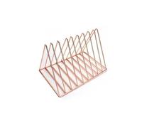 Boîtier de bureau métallique, Iron Triangle File Magazine Bookshelf Storage Rack Multicolor(Copper Color)