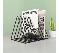 Boîtier de bureau métallique, Metal Desk File Organizer Bookend Magazine Rack Multicolor(D)