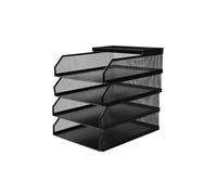 Boîtier de bureau métallique, Stackable Metal Mesh A4 File Organizer Document Sorter With 4 Trays