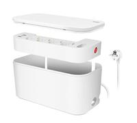 Boîtier de câbles avec multiprise - LogiLink - 5 prises - 4 prises CEE 7/3 - 3 ports USB - Blanc