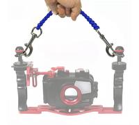 Boîtier de caméra de plongée sous-marine, poignée, corde, lanière, support de sangle pour Gopro Sony Canon, support de lumière, accessoire de photographie sous-marine Black No Ear