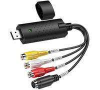 Boîtier de capture audio, convertisseur audio vidéo USB 2.0 de capture vidéo, VHS analogique vers numérique pour Windows 10/