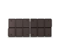 Boitier de Carte mémoire Plat pour 12 Cartes SD Noir/Transparent