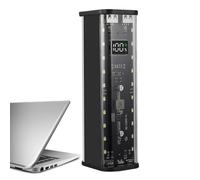 Boîtier de charge amovible et amovible - Boîtier de charge mobile sans soudure - 22,5 W - Pas de batterie de soudage - Support de réservoir - Transparent et léger - 2 ports USB - Coque pour téléphone