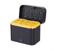Boîtier de chargement alimenté par USB-C pour piles au lithium AA et AAA, conçu pour les cellules de 5 tailles et 7 tailles avec indicateurs d'état LED (noir pour AA AAA)