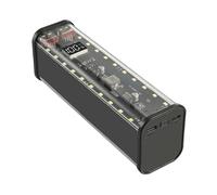 Boîtier de chargement amovible amovible, boîtier de charge mobile sans soudure | 22,5 W pas de support de batterie de soudage - 2 ports USB transparents portables - Générateur d'extérieur manches pour