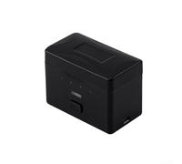 Boîtier de chargement de batterie pour DJI Action 5 Pro, chargeur portable à double fente 4000 mAh, détection intelligente pour sports de plein air, boîte de rangement compacte en ABS noir