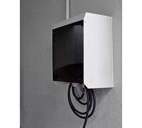 Boîtier de chargeur extérieur EV avec socle mural résistant aux intempéries pour le chargement à domicile, support de câble électrique, dimensions 55 x 40 x 25 cm