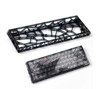 Boîtier de clavier mécanique noir transparent compatible avec clavier Wooting60/HM66/Mad60/M6lite/Rakka