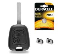 Boitier de Clé Coque Plip Télécommande Compatible avec Citroen C1 + Switch + Pile CR2016 - Kit iRace Keys®