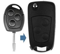 Boîtier de clé pliable FO21 tibbe 3 boutons pour Ford