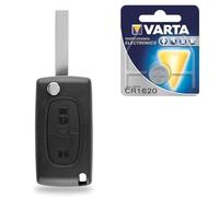 Boitier de Clé Plip Coque Télécommande Citroen Berlingo C4 Picasso C2 C3 C5 Jumper + Pile CR1620 VARTA - Kit iRace Keys®