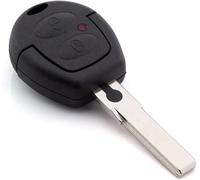 Boîtier de clé télécommande sans fil à 2 boutons avec clé vierge compatible avec VW Golf Fox Lupo Sharan Transporter,etc.