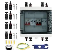 Boîtier De Combinaison PV DC1000V 40A, 2 Entrées 2 Sorties IP65 | Coffret Protection Solaire Avec Protection Surtension, Résistant UV Et Anti-Corrosion Pour Installation Photovoltaïque
