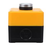 Boîtier de Commande à Bouton Étanche, Jaune, Plastique, Protection | Auto-réarmement, Couvercle de Sécurité, Usage Extérieur, Installation Polyvalente, Panneaux de Commande