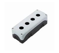 Boîtier de commande à bouton-poussoir 1 boîte à boutons étanche, boîtier de commande, interrupteur, 1/2/3/4/5 trous, voyant industriel, boîte d'arrêt d'urgence électrique en plastique, 22 mm(4Hole)