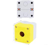 Boîtier de commande à bouton-poussoir avec protection IP65 Bellmei, boîtier industriel Bellmei, construction ABS + PC, configuration 1 trou avec ouvertures pré-perforées pour une installation