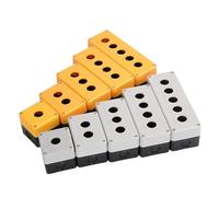 Boîtier de commande à bouton-poussoir Boîte à boutons étanche, boîtier de commande, interrupteur industriel, trou 12345, boîtier indicateur 22 mm(4 hole,White)