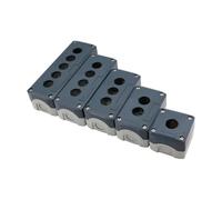 Boîtier de commande à bouton-poussoir Boîte à boutons XB4 bleu gris jaune 12345 trou boîte à boutons étanche et anti-poussière boîte à boutons boîte de commande de boutons ouverture 22 mm(Blue 5P)