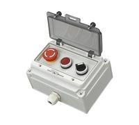 Boîtier de commande à bouton-poussoir étanche AC220 V avec fonction d'arrêt d'urgence - Boîte de jonction électrique extérieure avec voyant lumineux(G)