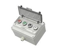 Boîtier de commande à bouton-poussoir étanche AC220 V avec fonction d'arrêt d'urgence - Boîte de jonction électrique extérieure avec voyant lumineux(L)