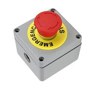 Boîtier de commande à bouton-poussoir HaloVerde doté d'une conception à un trou dans un boîtier ABS haute résistance.Un ensemble complet d'arrêt d'urgence résistant aux