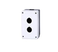 Boîtier de commande à boutons-poussoirs 1 boîtier de commande de station en plastique, 2 trous, 22 mm, boîtier de protection for interrupteur à bouton-poussoir(White)
