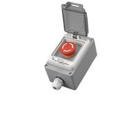 Boîtier de commande commutateur boîte à boutons étanche en métal, indicateur industriel 22 mm LA38, boîtier bouton-poussoir aluminium 1/2 trou(1Hole STOP)