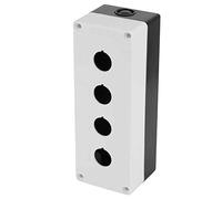 Boîtier de commande de bouton étanche à quatre trous de 22 mm, boîte de commutation, pour les composants industriels fournitures bricolage(white)