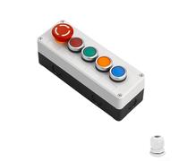 Boîtier de commande de commutateur à bouton-poussoir de 22 mm, étanchéité IP65, étanchéité à la poussière, matériaux ABS + métal, vis anti-chute, auto-réinitialisation et auto-verrouillage pour un