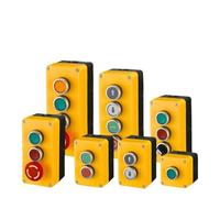 Boîtier de commande d'interrupteur à bouton en plastique, bouton de démarrage automatique portatif, boîtier étanche, arrêt d'urgence électrique industriel LA38(2Hole6)