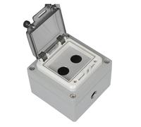 Boîtier de commande d'interrupteur à bouton métallique en alliage d'aluminium, interrupteur industriel à deux ou trois pôles, trou de 22 mm(Ivory)
