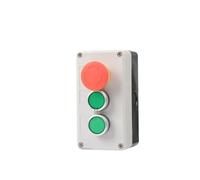 Boîtier de commande d'interrupteur à bouton-poussoir en plastique, bouton de démarrage automatique portatif, boîtier étanche, interrupteur d'arrêt d'urgence électrique industriel(3 hole E)