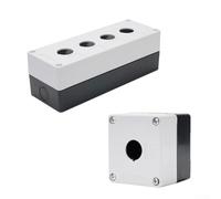 Boîtier de commande étanche à bouton-poussoir avec trou de 22 mm - Coque en plastique ABS IP65 - Étanche à la poussière - Boîtier électrique industriel (6 trous)