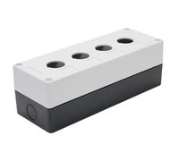 Boîtier de commande étanche à bouton-poussoir avec trou de 22 mm - Coque en plastique ABS IP65 - Étanche à la poussière - Boîtier électrique industriel (4 trous)